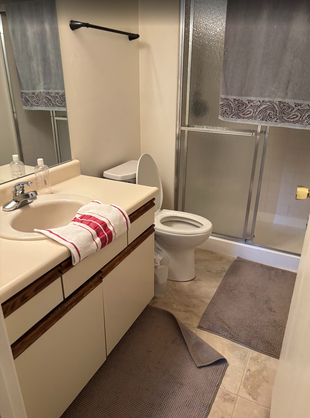 Dated bathroom before remodel